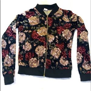 Velvet Bomber Jacket Girls Size 10/12